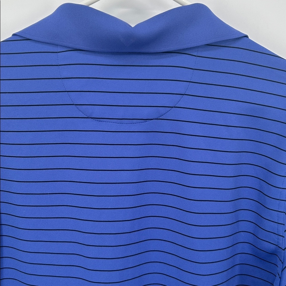 Callaway Striped Golf Polo Shirt Blue Black Cabot Logo Size S Mens - Picture 9 of 11